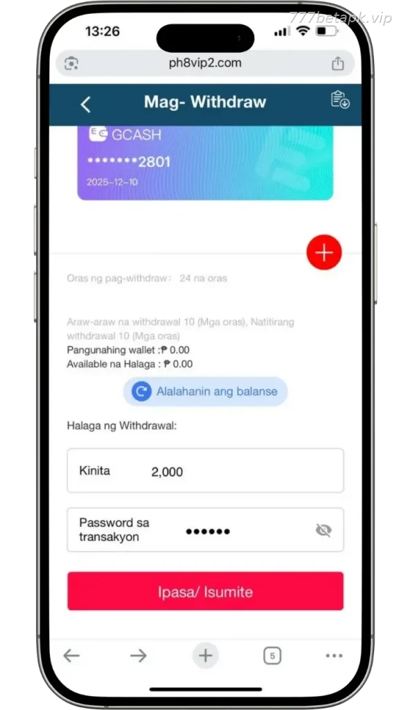777BET Mag withdraw